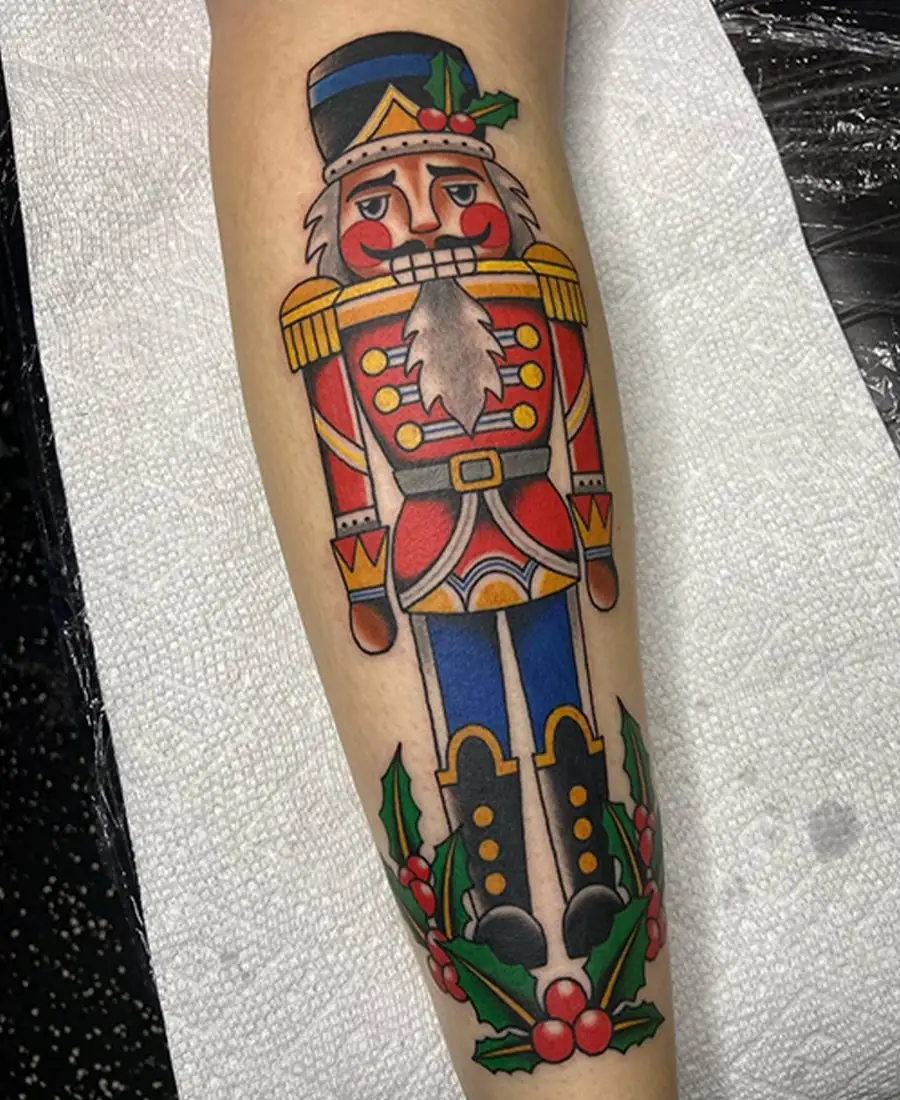 Nutcracker traditional color tattoo by Darlin Cait Nashville
