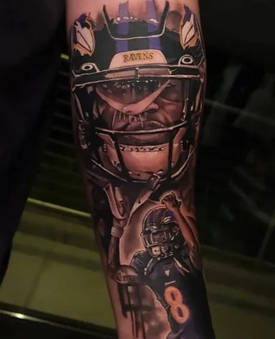 Color realism pop culture sleeve tattoo by Skin Design